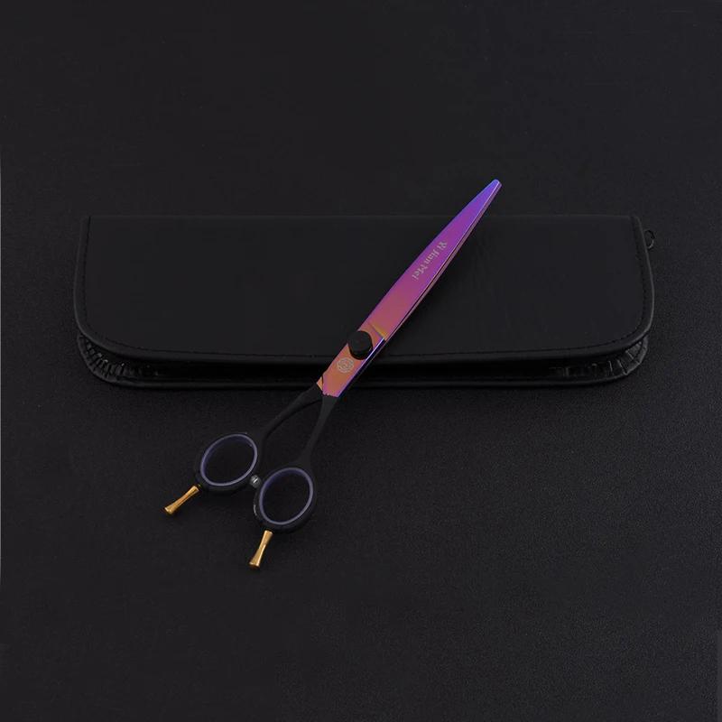 Pet Grooming Hair Cutting Scissors 8 inch Stainless Steel Tijera Profesional Peluquero For Dog And Cat Colorful Barb